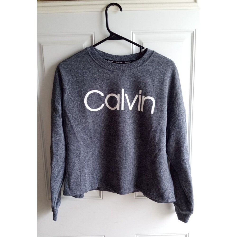 Calvin Klein Women's Gray Sweatshirt Size: Small Cropped Used